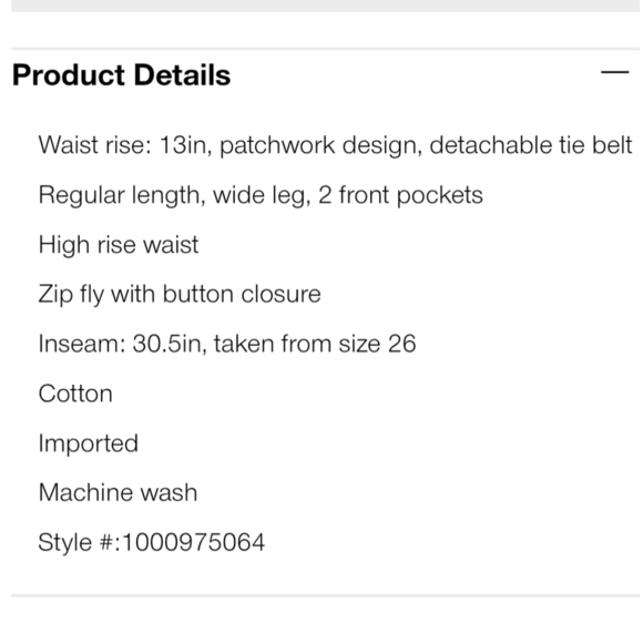 NWT Farm Rion patchwork Two-Tone Wide Leg Jeans - Picture 2 of 3